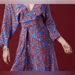 Diane Von Furstenberg Dresses | Dvf Silk Wrap Midi Dress worn once